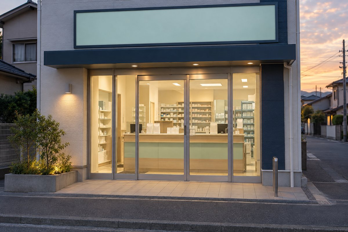 住宅街にある小規模な調剤薬局