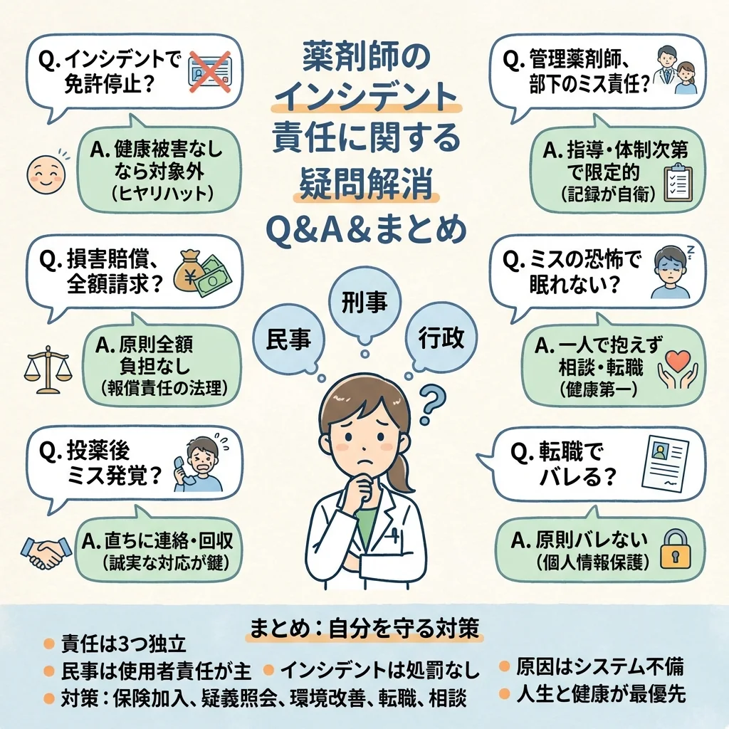 職場の安全性に悩む薬剤師へ、転職エージェントの活用を勧める筆者のアイコン。薬剤師のキャリアと心を守るため、勇気を出して新しい職場を探すことの重要性を伝えている。