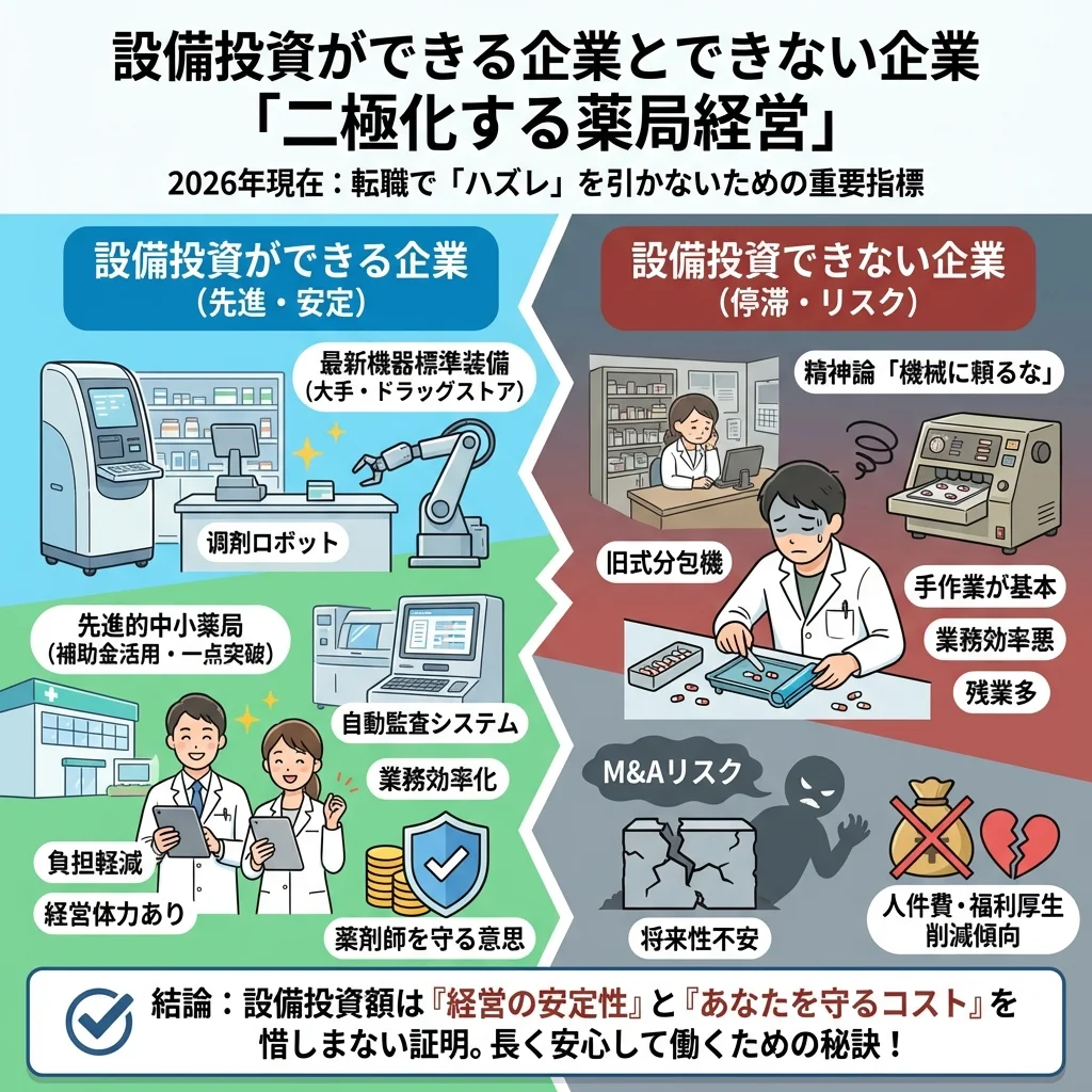 薬剤師の転職で重視される、最新の調剤ロボット。処方箋に基づきPTPシートを自動で払い出し、薬剤師の対物業務を大幅に削減。働きやすい薬局の象徴的な設備です。